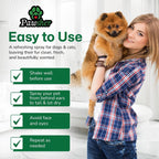 Lick-safe Pawsher lavender dog deodorant spray ingredients label