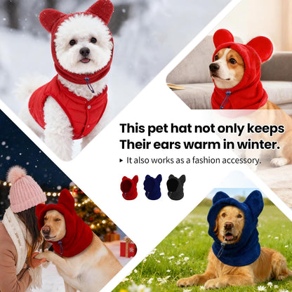 Close up of adjustable drawstring on dog snood