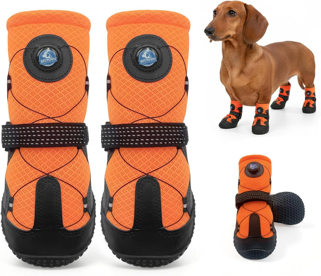Dog Shoes for Hot Pavement, Rotary Dial Dog Boots for Small Medium Large Dogs with Breathable Mesh & Non-Slip Soles for Hiking, Camping & Summer Walks6 - Image 9