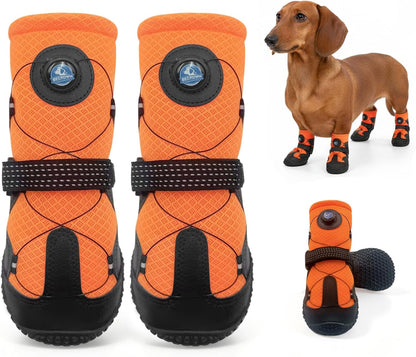 Dog Shoes for Hot Pavement, Rotary Dial Dog Boots for Small Medium Large Dogs with Breathable Mesh & Non-Slip Soles for Hiking, Camping & Summer Walks6 - Image 9