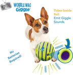 Wobble Wag Giggle toy demonstrating internal sound mechanism
