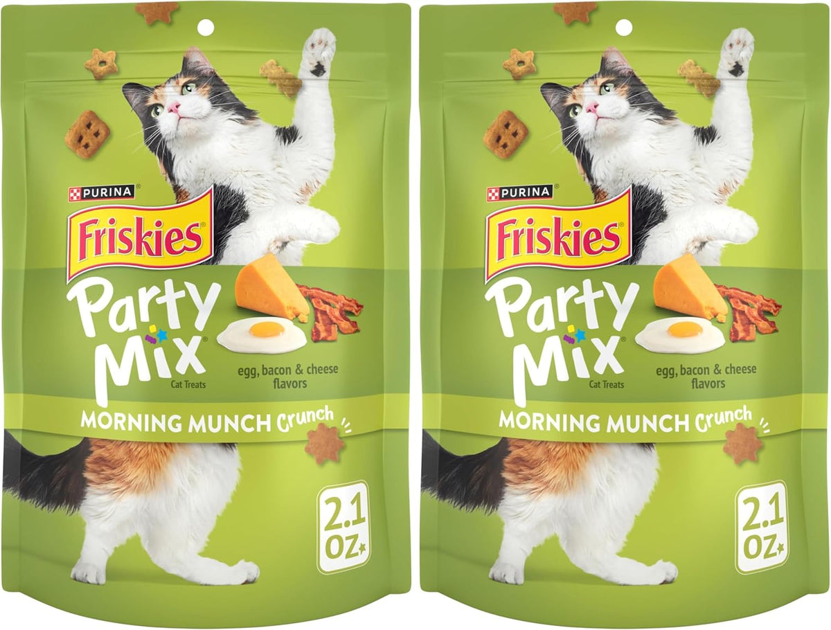 Purina Friskies Party Mix Morning Munch Crunch Cat Treats - (Pack of 10) 2.1 oz. Pouches - Image 13