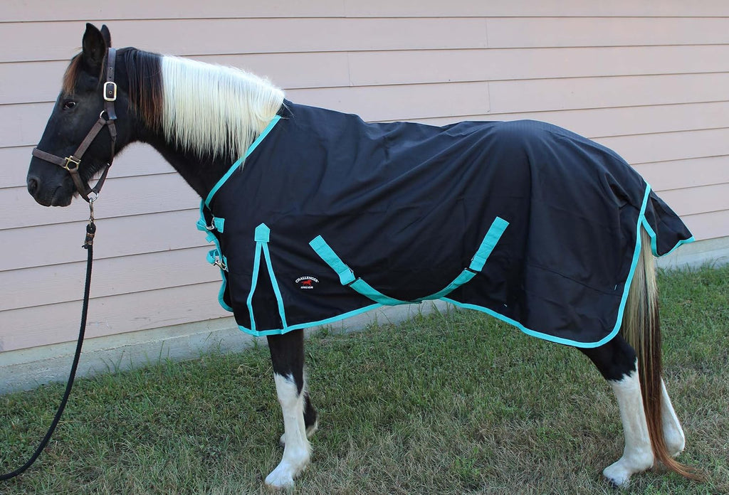 Challenger 1200D breathable horse turnout blanket tail flap detail