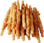 Pawant Chicken Wrapped Rawhides dog treats front packaging view showing one pound size.