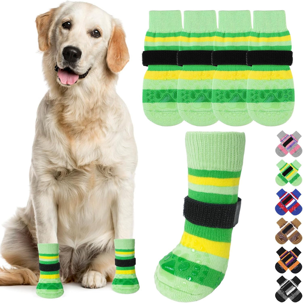 Small dog wearing breathable cotton dog socks