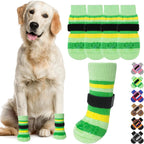 Small dog wearing breathable cotton dog socks