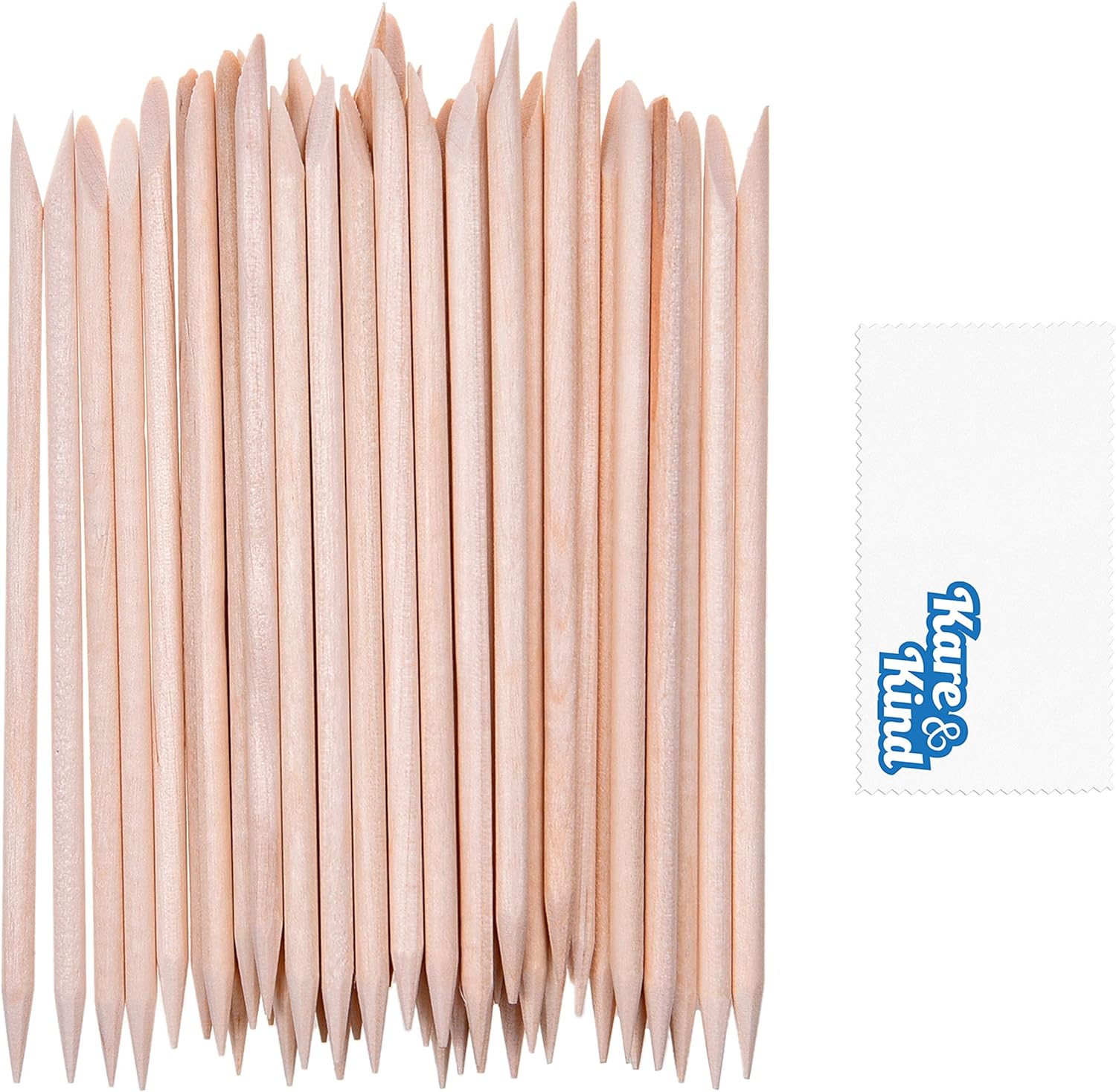 Kare and Kind 100 piece orange wood nail sticks front view