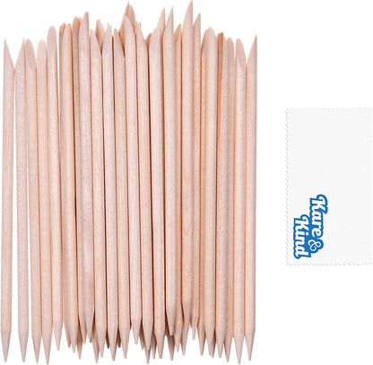 Kare and Kind 100 piece orange wood nail sticks front view