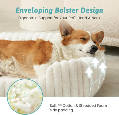 Removable cover feature of Cozy Kiss washable pet bed