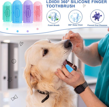 Pet finger toothbrush for teeth cleaning