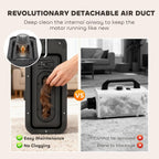 PawHut Dog Grooming Vacuum & Dryer, 5 in 1 Pet Grooming Kit with 50dB Low Noise Electric Clipper, 12Kpa Powerful Dog Vacuum for Shedding Pet Hair, Adjustable Speed & Temperature, 1.8L Canister - Image 9