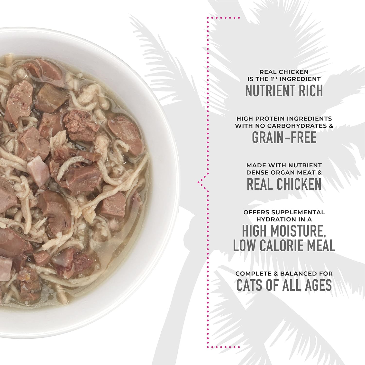 Dogswell Tiki Cat After Dark wet cat food packaging details
