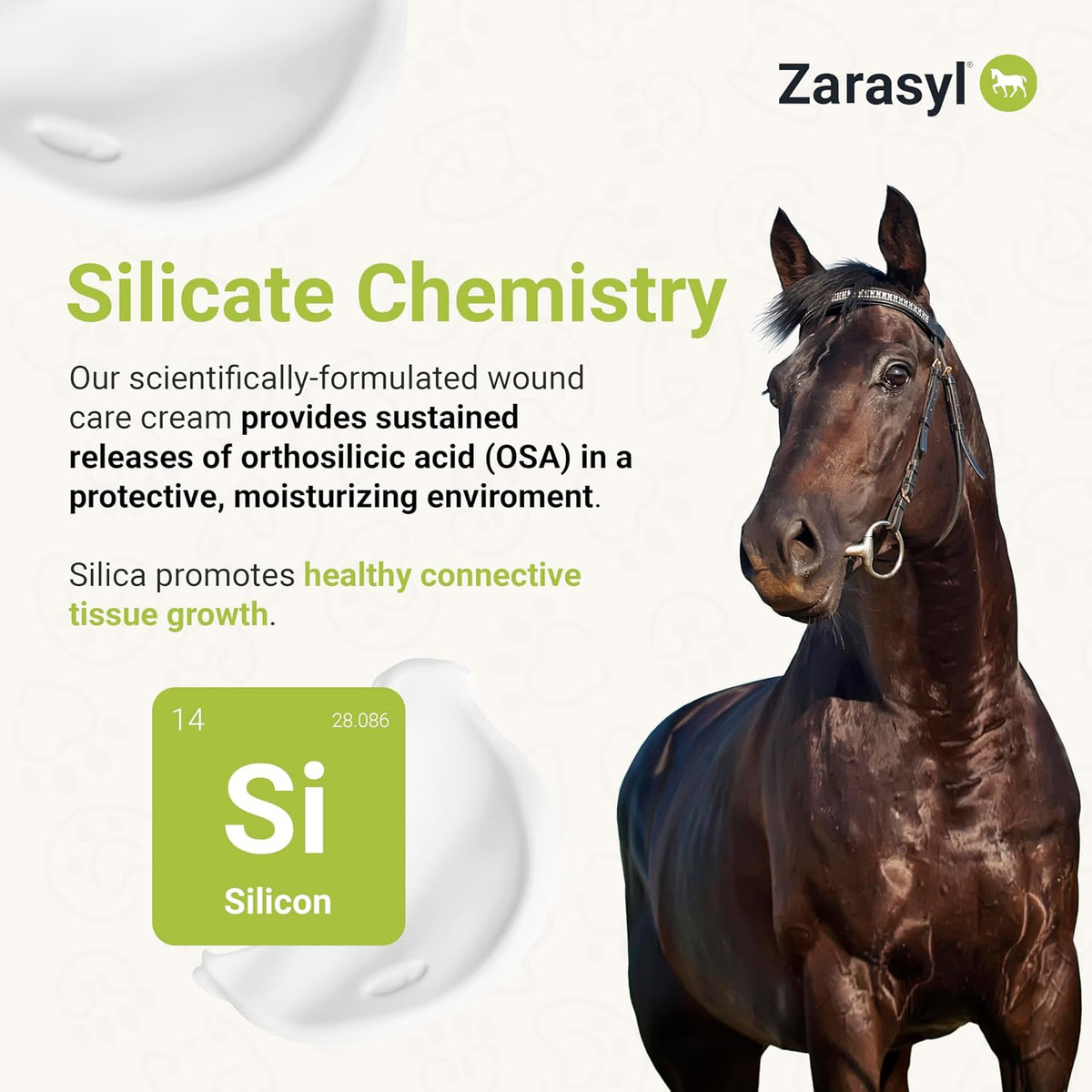Authentic Zarasyl skin repair cream for equine use