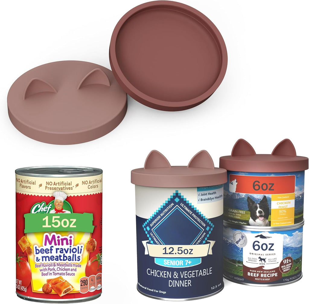 OHMO 2 Pack Pet Food Can Lids, (12.5-14oz) BPA Free Silicone Covers for Cat and Dog Food Cans, Camo&Light Green - Image 11