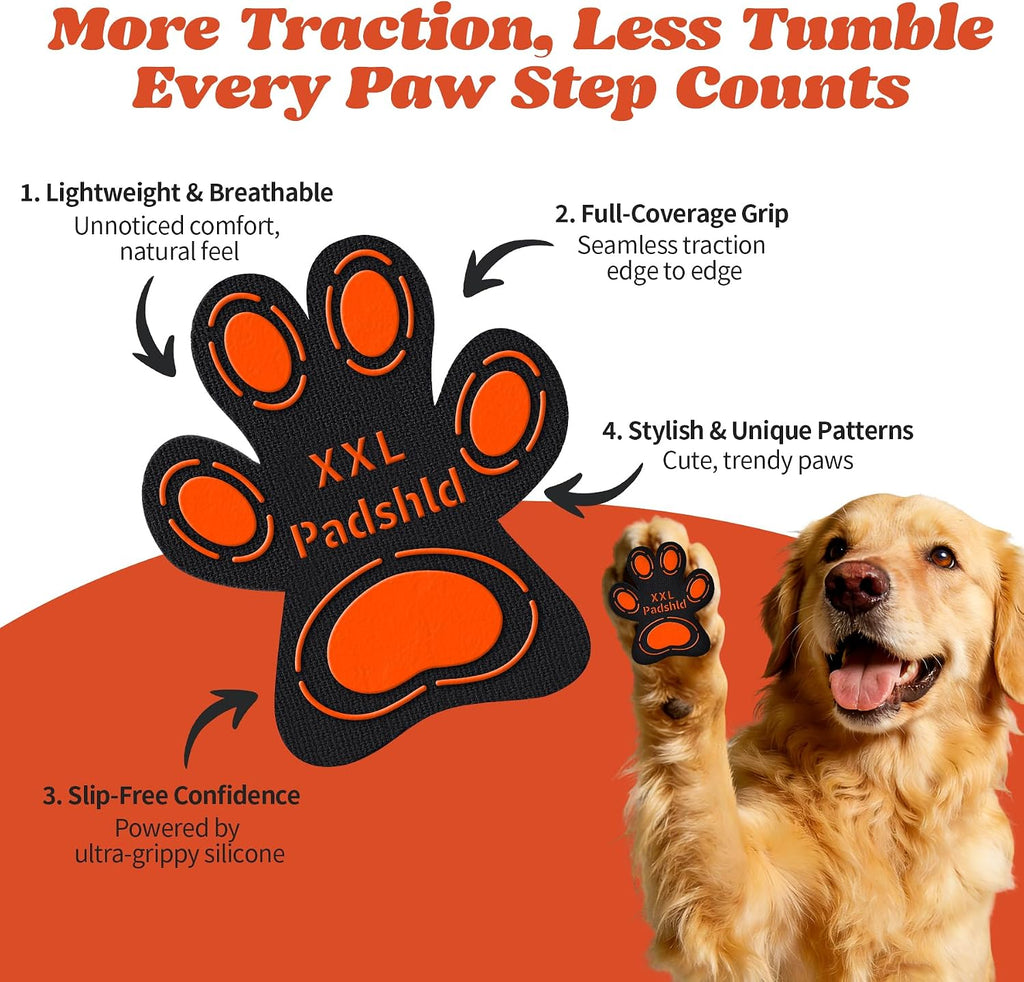 Comparison of dog paw with and without anti slip pad