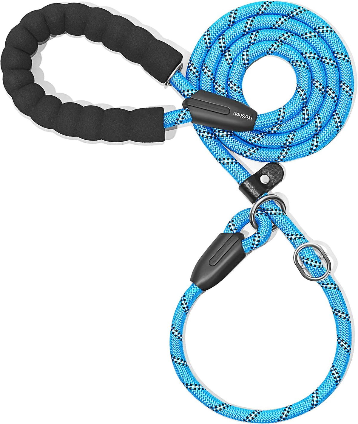 iYoShop Durable Slip Lead Dog Leash with Padded Handle and Highly Reflective Threads, No Pull Dog Training Leash, (1/2" x 6 FT, Black) - Image 12