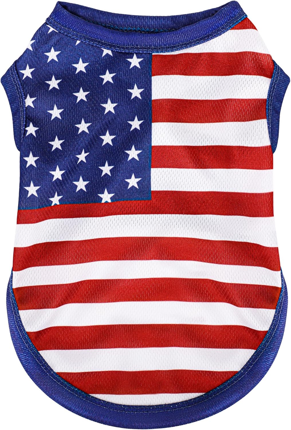 Paiaite American Flag Inspired Dog Vest front view blue medium