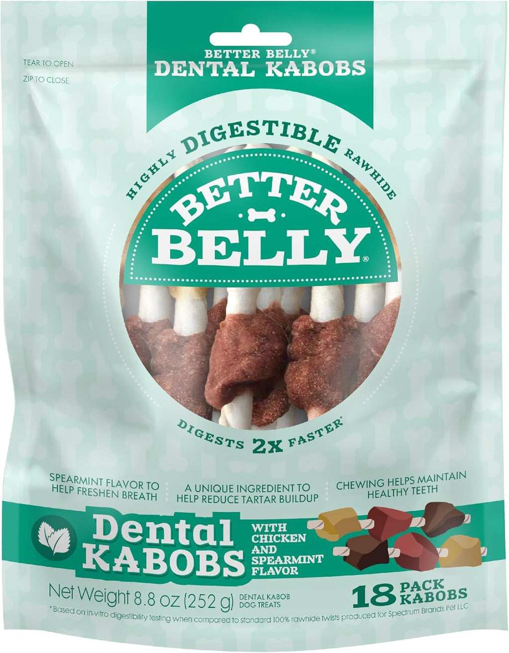 Better Belly Fresh Breath Dental Twist Sticks,Highly Digestible Rawhide for Dogs, 25 Count - Image 13