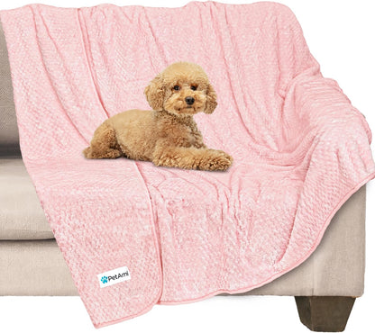 PetAmi Waterproof Dog Blanket, Leakproof XL Pet Blanket for Large Dogs, Furniture Sofa Couch Cover Protector, Fleece Cat Throw Bed Crate Kennel, Reversible Washable Soft Plush, Twin 60x80 Taupe Beige - Image 9
