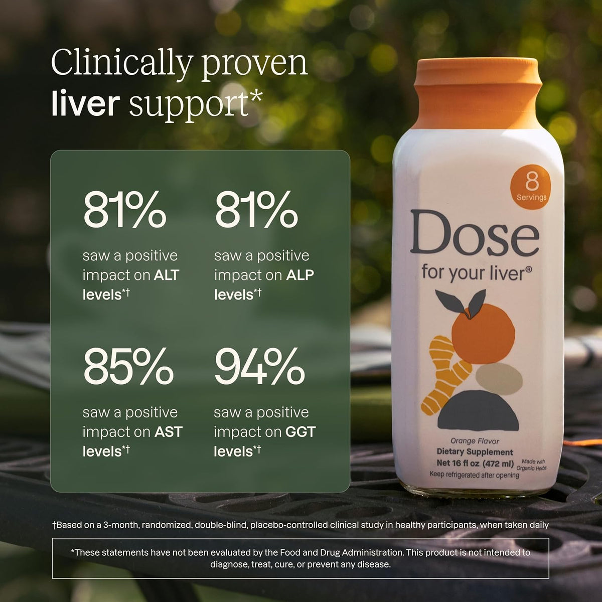 Dose for Your Liver Cleanse Detox & Repair, 16oz Bottle, 3 Pack | Organic Milk Thistle Liver Supplement with Turmeric, Dandelion, Ginger, Orange, Supports Healthy Liver Function - Image 2