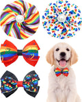 Pet Show small dog collar flowers and bows charms package front view showing four colorful pet styling accessories.
