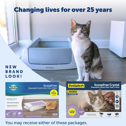 Side profile of PetSafe ScoopFree replacement tray packaging