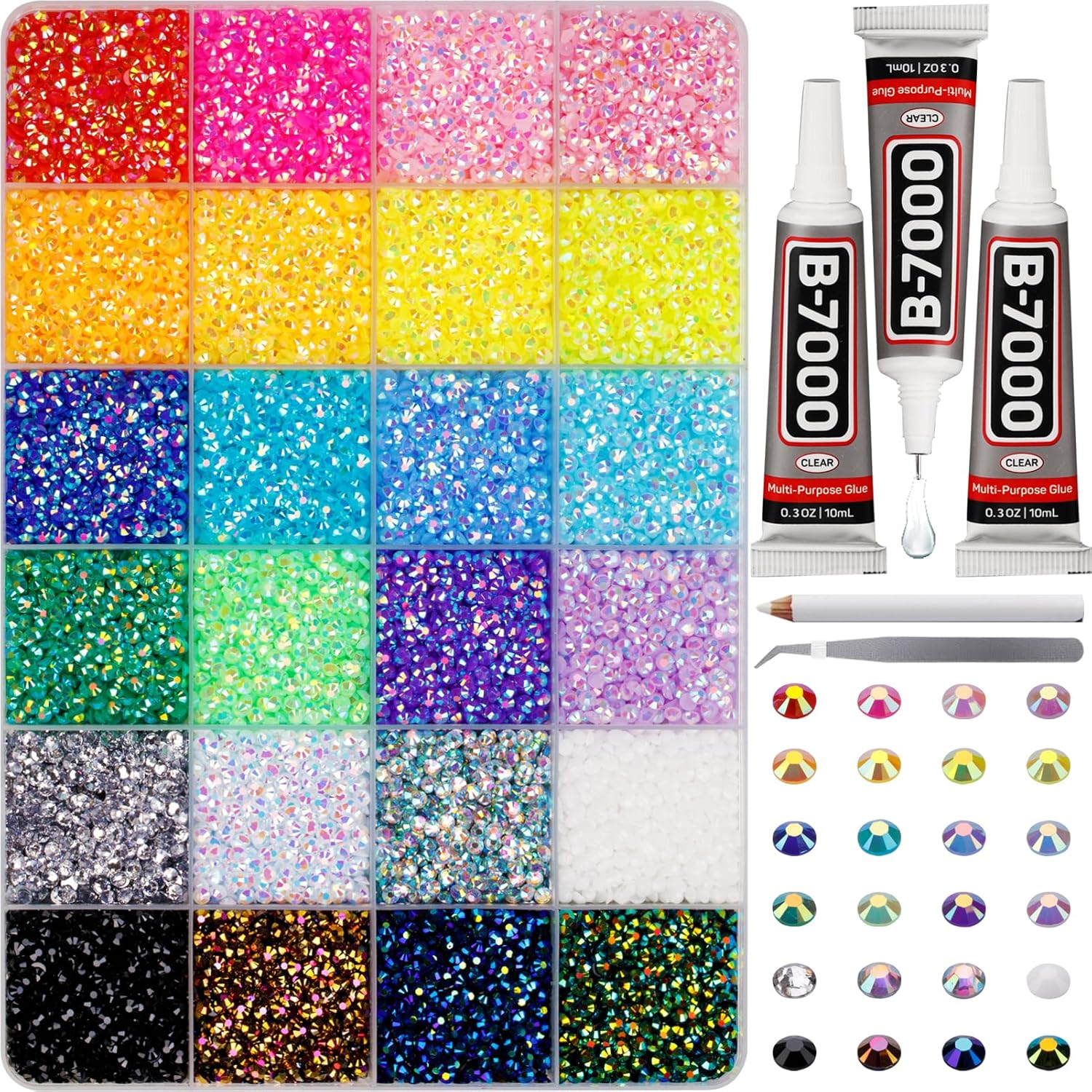 Worthofbest 32500 piece bedazzler kit front view