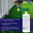 BioTurf non toxic pet safe lawn deodorizer packaging back label