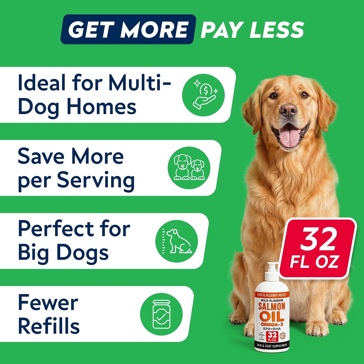 StrellaLab liquid salmon oil supplement for dog allergy and itch relief.