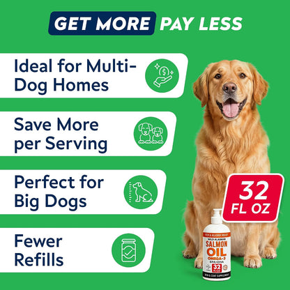 StrellaLab liquid salmon oil supplement for dog allergy and itch relief.