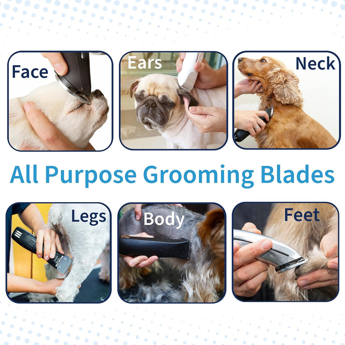 Bucchelli zero point five millimeter dog grooming blade close up of high carbon steel teeth