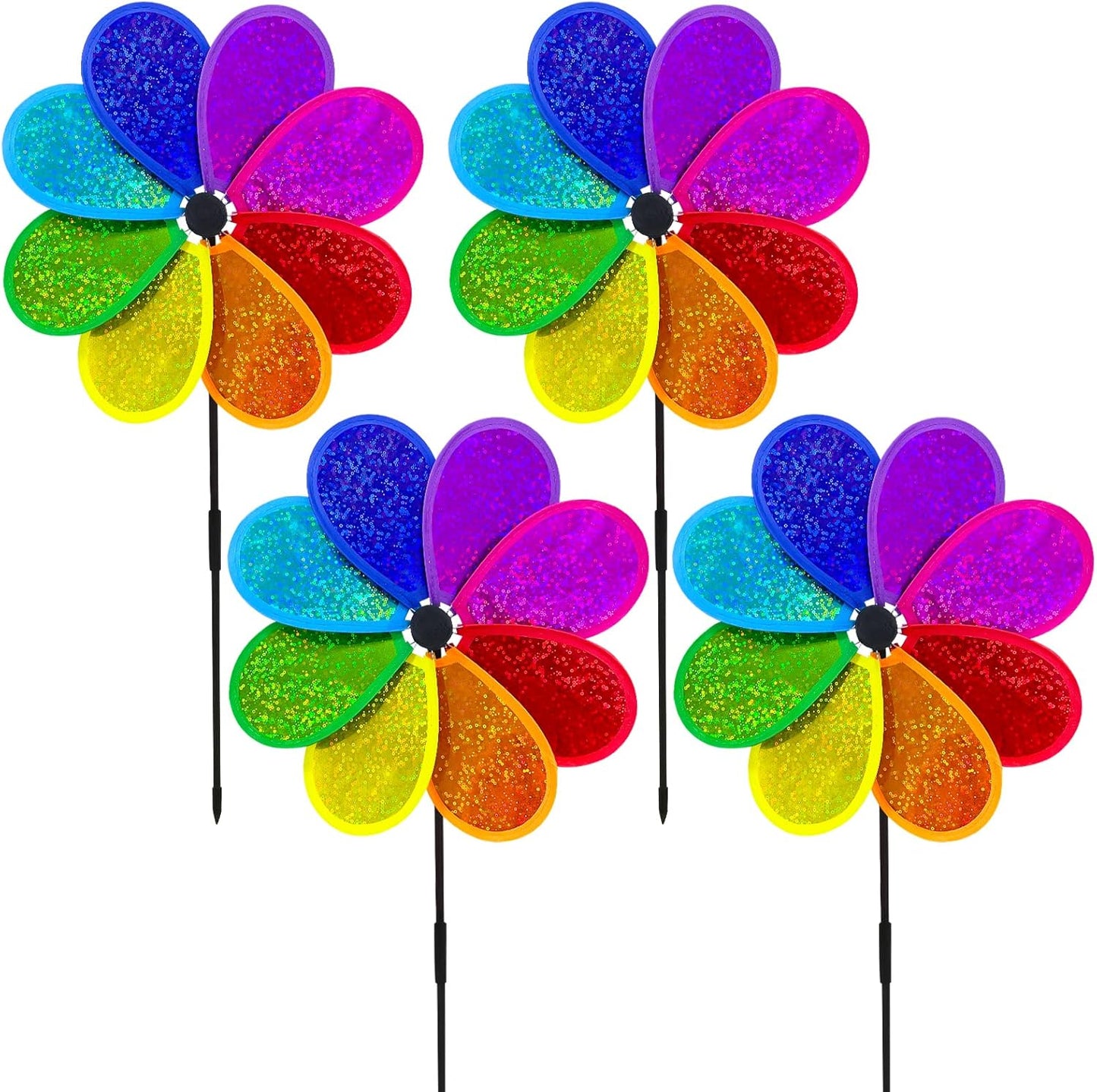 Lets Joy flower wind spinner set front view