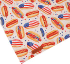 Durable machine washable American flag pattern dog scarf