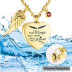 Pet loss sympathy gift gold heart ashes pendant packaging