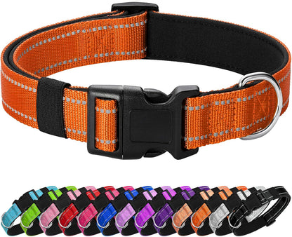 Reflective Dog Collar Padded with Soft Neoprene Breathable Quick Release Basic Dog Collars for Medium Dogs Purple Girl - Image 14