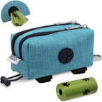 Dog Poop Bag Holder for Leashes, Puppy Treat Pouch Carrier with 2 Zipper Pockets and Clip for Pets Doggy Training, Dog Waste Bag Dispenser with 1 Roll Poop Bags for Walking Accessories (Black) - Image 9