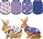 Vehomy small pet clothes size chart detailing neck and chest measurements for small animals.
