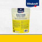Instructions for feeding Vitakraft VitaSmart egg food to pet birds