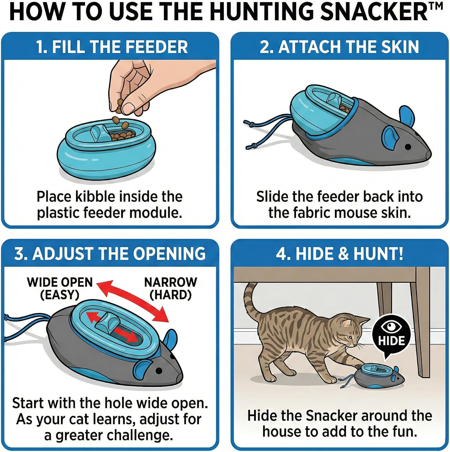 Spot interactive indoor puzzle feeder showing adjustable inner plastic slide mechanism