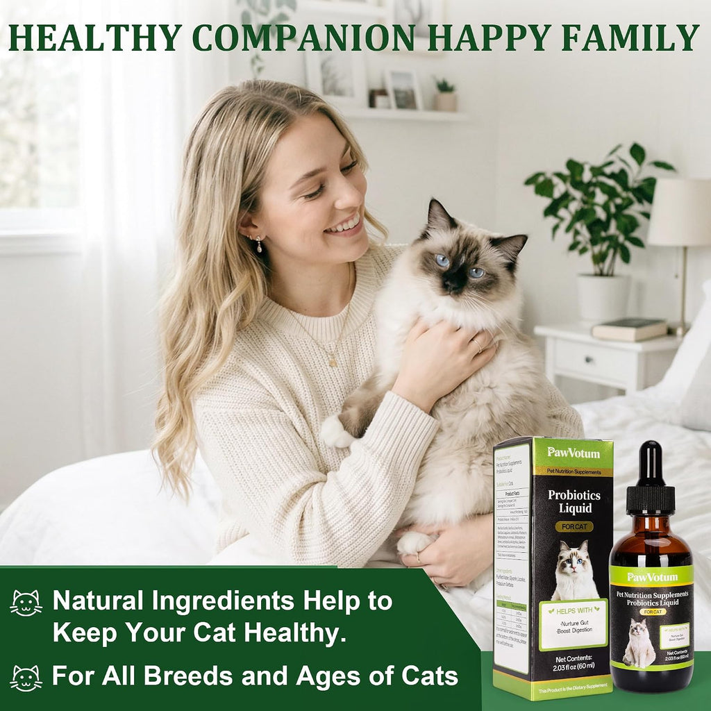 Packaging size comparison of the two fluid ounces cat constipation relief dropper bottle.