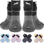 EXPAWLORER 6Pcs Anti Slip Dog Socks to Prevent Licking Paws, Dog Shoes for Hot Pavement Double Sides Dog Boots & Paw Protectors Booties for Hardwood Floors with Grip Small Medium Large Senior Dogs, S - Image 12
