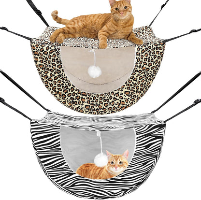 Unittype 2 Pieces Cat Cage Hammock Hanging Pet Bed Double Layer Soft Plush Hanging Pet Comfortable Hammock Bed for Indoor Kitten Ferret Hamster Rabbit or Small Animals, 2 Styles(Boho) - Image 9