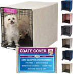 Pet Dreams Dog Crate Cover - Breathable Fabric Kennel Topper for Double-Door Crates, Fits iCrate Dog Cages 18, 24, 30, 36, 42, 48 Inches (Ivory, Medium, 30") - Image 13
