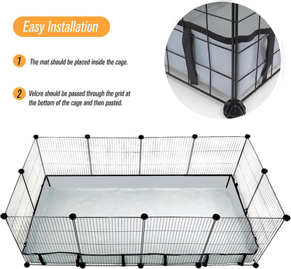 Durable cage base liner for ferrets and hedgehogs