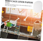 Bird Cage Liner Papers 11.10X11.10X0.11 Inch Absorbent Disposable Cage Liners with Leak-Proof Bottom for Parrots and Small Birds 100 Sheets for Easy Cleaning - Image 9