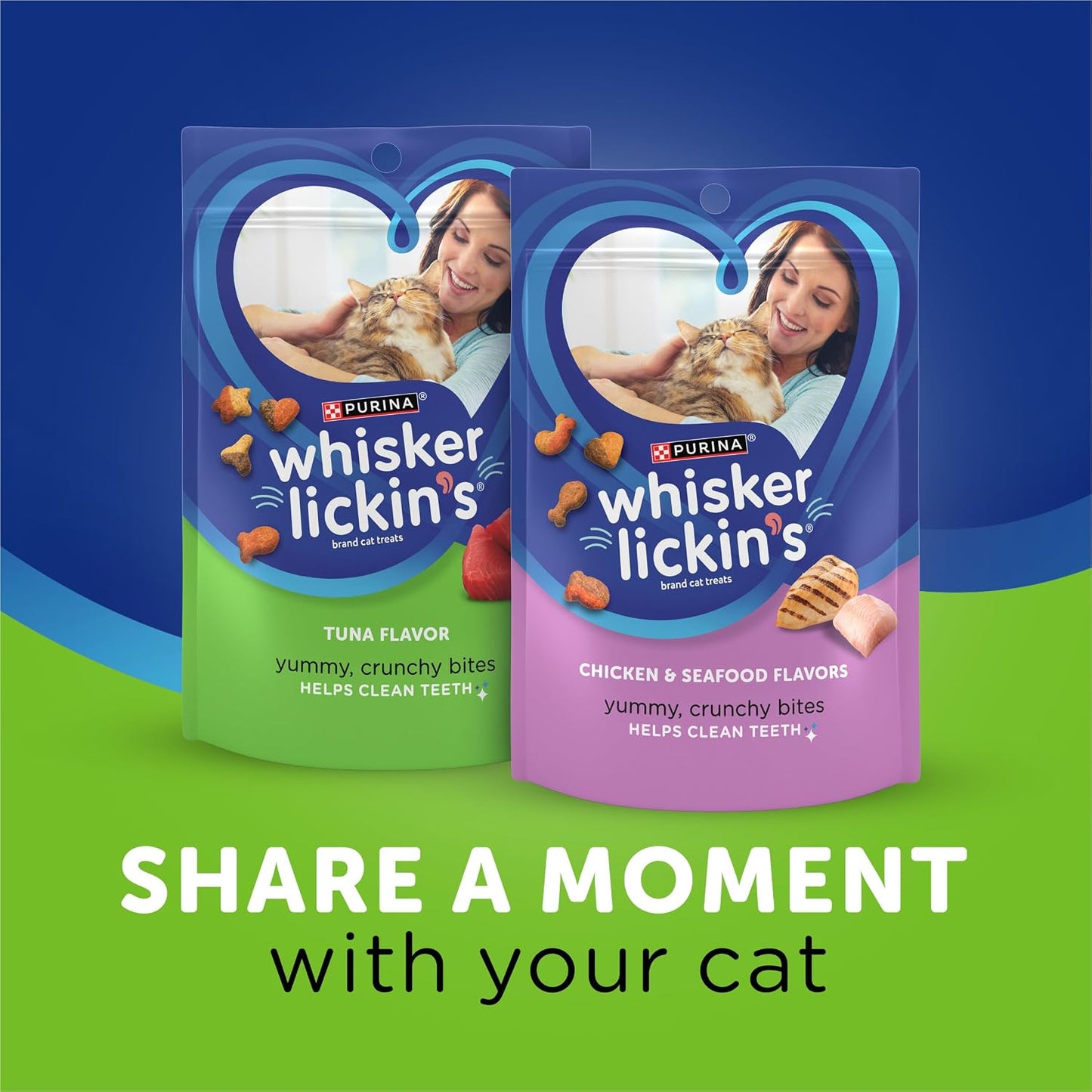 Purina Whisker Lickin's Cat Treats, Crunchy and Yummy Tuna Flavor - (Pack of 4) 10 oz. Pouches - Image 10