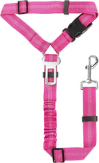 Yaodhaod dog seat belt harness in rosy red front view