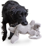 goDog Checkers Elephant Tough Plush Toy with Chew Guard Technology, Durable Checkered Fabric & Squeaker for Active Play, Gray, Large - Image 9