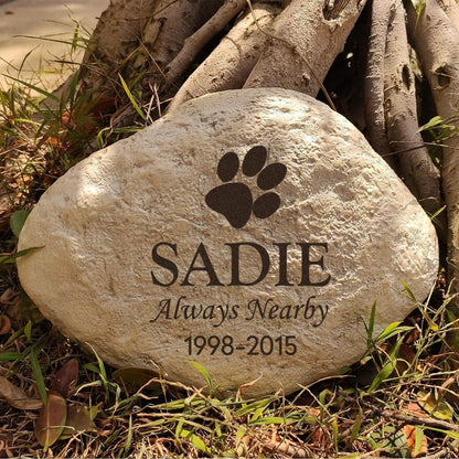 Marytumm personalized pet memorial stone front view for garden