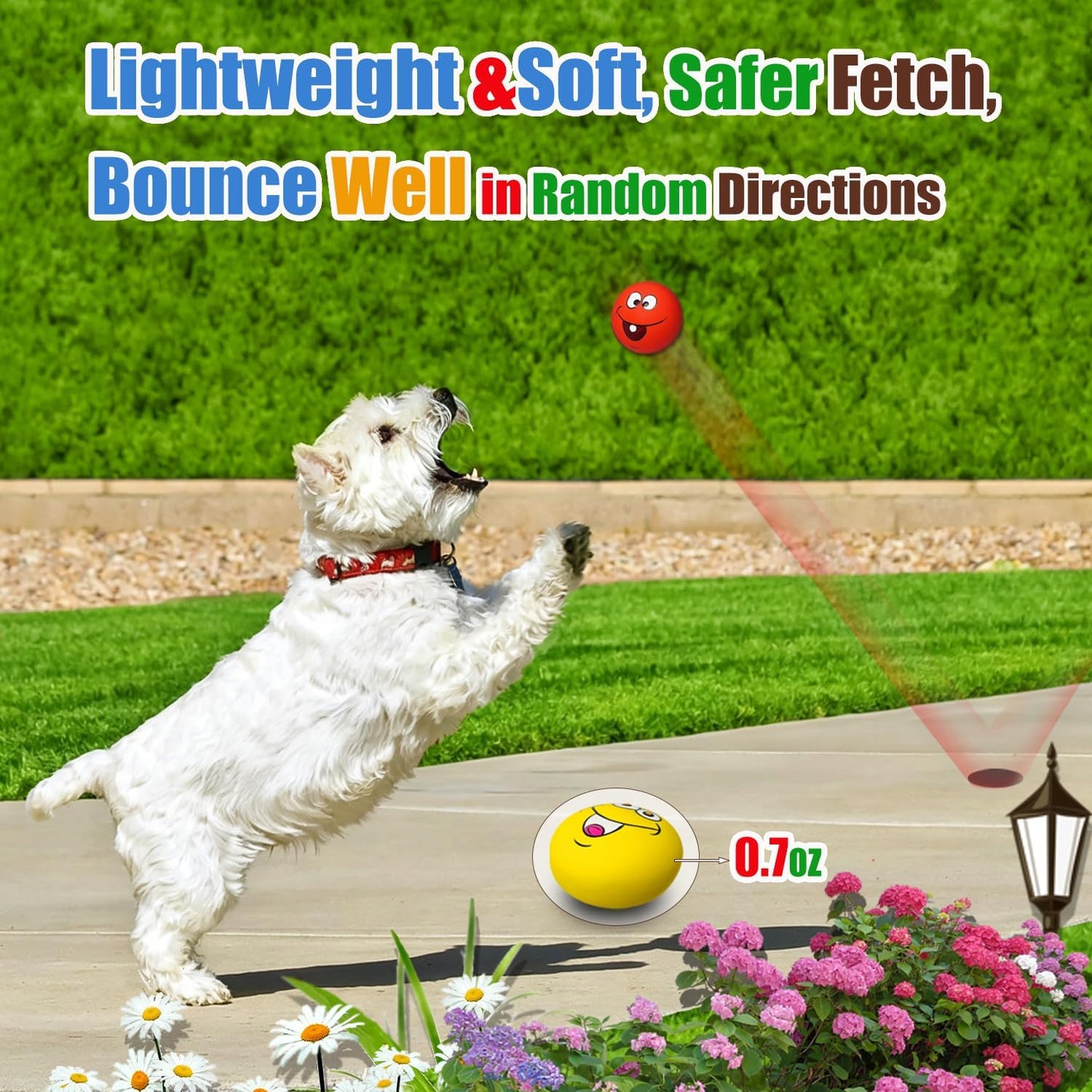 Flat burger shape latex squeaky ball toy being gripped easily by a small puppy.